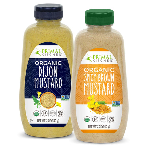 Primal Kitchen Organic Mustard Variety Pack, Dijon & Spicy Brown, Whole30 Approved,