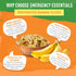 10-Year 24 Emergency Essentials, Dehydrated Banana Slices, Emergency Food Supplies, Shelf Life, Servings