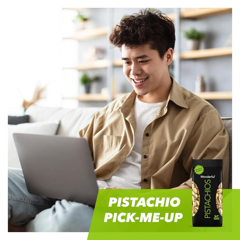 8 Wonderful Pistachios In Shell, Roasted and Salted Nuts, Ounce Bag, Healthy Snack, Protein Snack, Pantry Staple