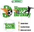 Soccer Cake Topper, Happy Birthday Sign, Football Player Cake Decorations for Sport Theme Birthday Party Supplies