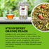 (16 oz) Nelson's Tea Strawberry Orange Peach - Caffeine Free Herbal Rooibos Loose Leaf Tea - Irresistable Blend