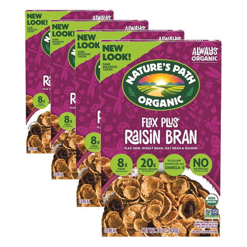 Nature's Path Organic Flax Plus Raisin Bran Cereal, 14 Ounce, Non-GMO, 20g