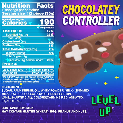 2.46 Chocolatey Video Game Controller, Easter Basket Stuffer Candy Gift for Gamers, Ounces