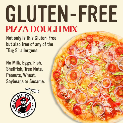 13.9 oz. 2 Pack 4 Urban Slicer Pizza Worx - Gluten Free Pizza Dough - At-Home Pizza Making Kit for Rising, Gluten-Free