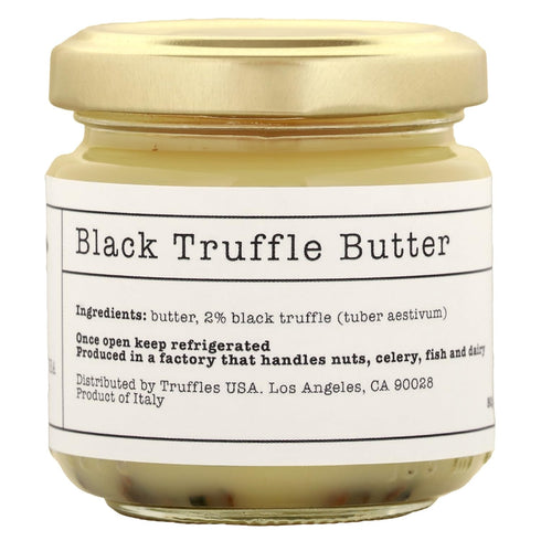 TRUFFLES USA 2.82 oz Black Truffle Butter Jar - Imported from Italy Unique Gourmet Recipe Made with Natural Italian