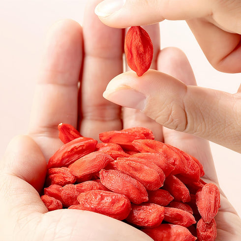 H2ONDBQF (3.17oz/90g) Freeze-Dried Goji Berries Superfood Snacks - Resealable Glass Jar | Non-GMO, Vegan | Crunchy