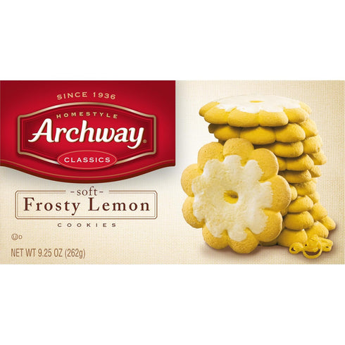 Archway 9.25 Oz Cookies, Soft Frosty Lemon Cookies