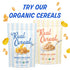 3-Pack, The Real Cereal Company, Organic Brown Rice Crisps Cereal Zero Sugar, Gluten Free, Non-GMO, Made in California