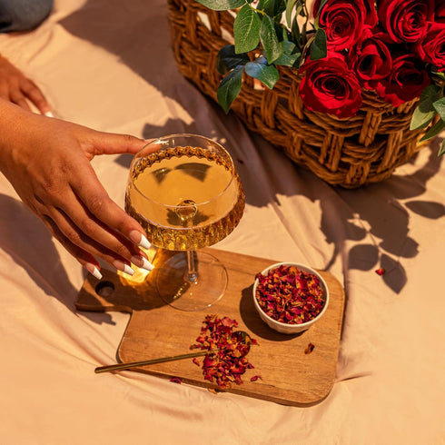 Dried Rose Petals - 100% Certified Organic Red Rose Petals for Loose Leaf Tea, Cocktails, and Cakes