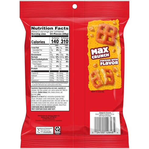 (6 Cheez-It Crunch Cheesy Baked Snacks, Lunch Snacks, Kick'n Nacho Cheese Pouches)
