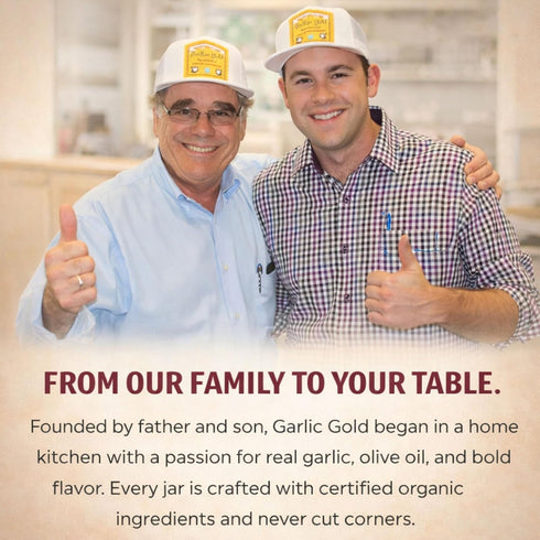 (6.4 oz) Garlic Gold Organic Crunchy Chili Crisp Olive Oil Infused with Garlic & Chili, USDA Organic, Gluten Free