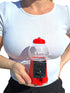 6.5 Inch Set (12 Pack) Zugar Land - Red Plastic Bubble Gum Gumball Machine Classic Toy Candy Dispensers. No Gumballs