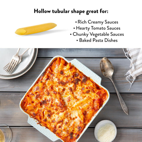 100% 1 (7 Pack) DeLallo Penne Ziti Pasta, Made in Italy, Bronze Cut, Made with Only Durum Wheat Semolina Flour, Kosher