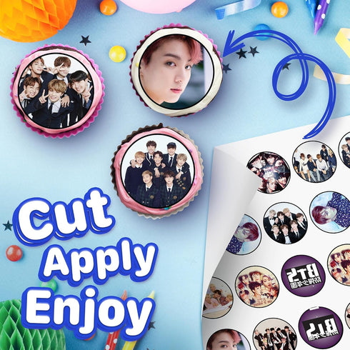 30 x Edible Cupcake Toppers, Music Themed Collection of Uncut Edible Cake Decorations on Wafer Sheet