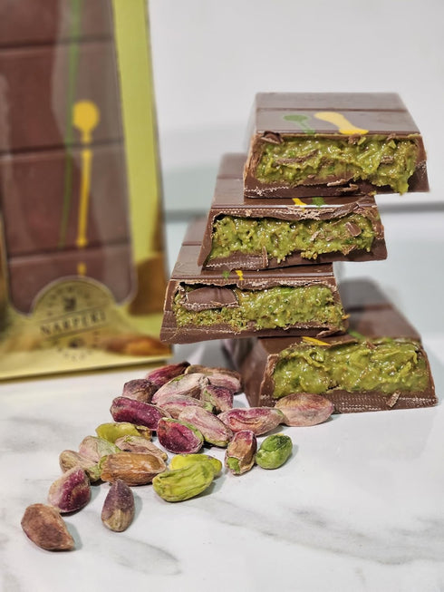 Narperi 3.5 oz Dubai Chocolate Bar Pistachio I Viral Knafeh Chocolate Bar with Pistachio Cream and Kataifi, Handmade