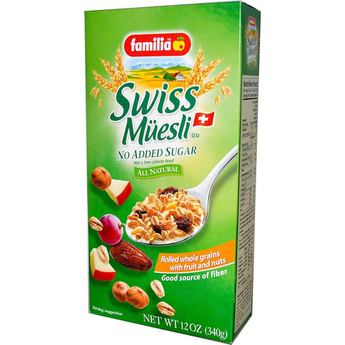 Familia, Swiss Muesli No Added Sugar, Rolled Whole Grains with Fruit and
