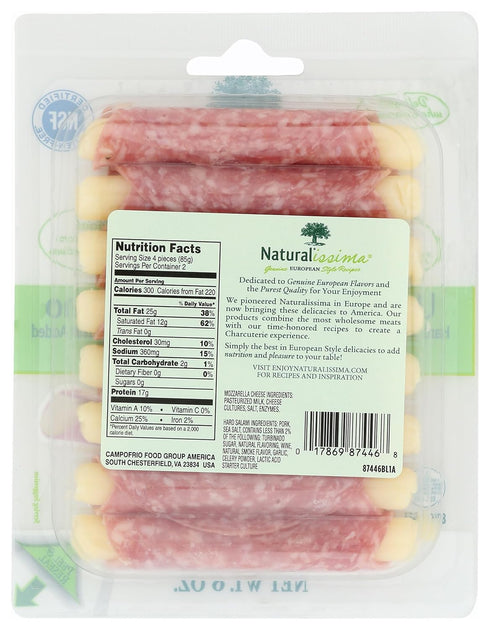 Naturalissima 6 oz , Uncured Hard Salami Panino