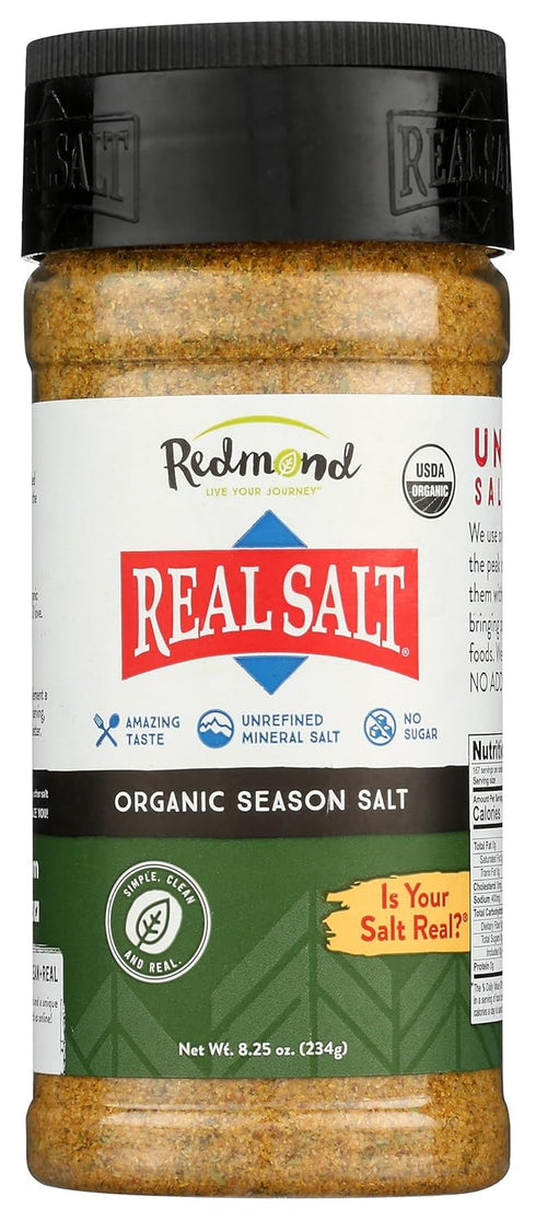 Redmond Real Salt Seasoning, Natural Unrefined Gluten Free, 8.25 Ounce