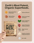25g 76+ 1 Plant Meal Replacement Shake - Chocolate - of Plant Based Vegan Protein Powder, Organic Superfoods, Vitamins