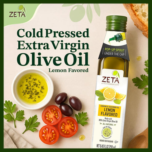 Zeta 8.5fl oz. Pack 3 Extra Virgin Olive Oil with Lemon