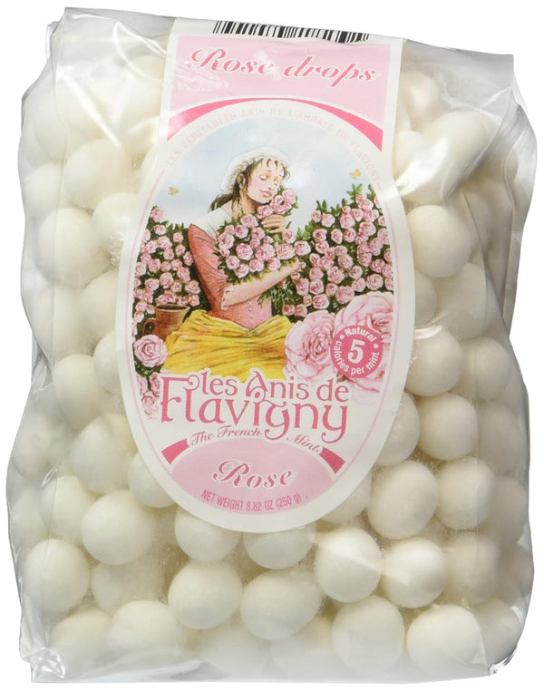 Rose Flower Abbaye de Flavigny Anise Drops, All Natural, Bulk 8.82 oz Bag