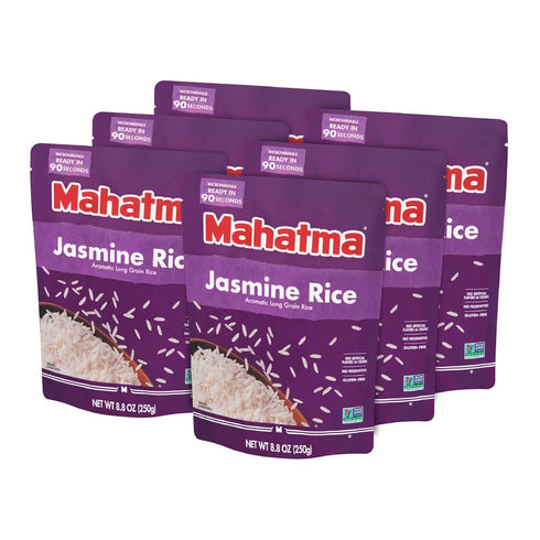 Mahatma Ready to Heat Jasmine Rice, Precooked Rice, Microwaveable in 90 Seconds,