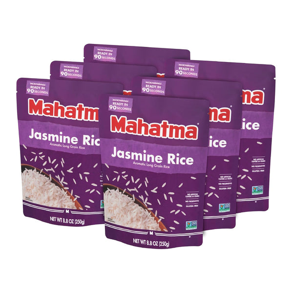 Mahatma Ready to Heat Jasmine Rice, Precooked Rice, Microwaveable in 90 Seconds,