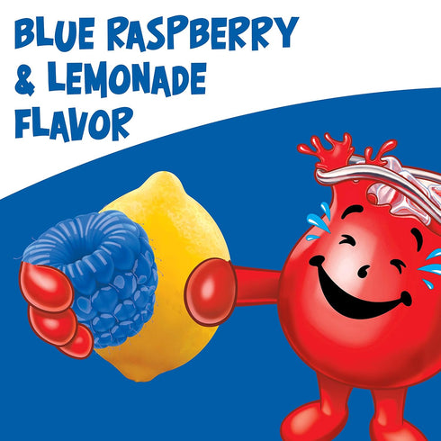 1 Count 20 oz Kool-Aid Caffeine Free Blue Raspberry Lemonade Sweetened Powdered Drink Mix Canister