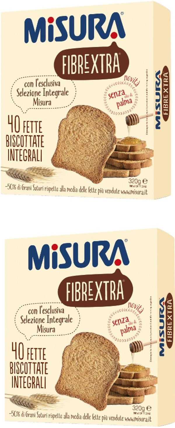 Misura : Whole Wheat Fibrextra Italian Toast 40 count - 11.29 Oz (320g)