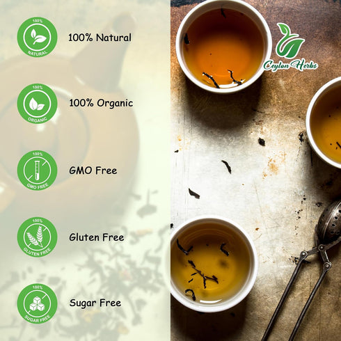 CEYLON HERBS 100g -100% Wild Cerasee Cut and Shifted Pure Organic Wild-Crafted Well-Cleaned for Herbal Tea Whole