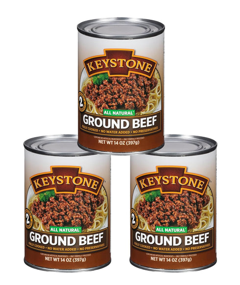 Keystone Meats All Natural Heat and Serve Ground Beef 14 oz Fully