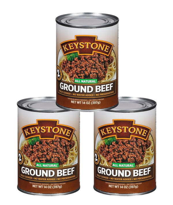 Keystone Meats All Natural Heat and Serve Ground Beef 14 oz Fully