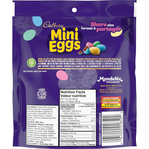 Cadbury 342g/12.1 oz Mini Eggs, Share size