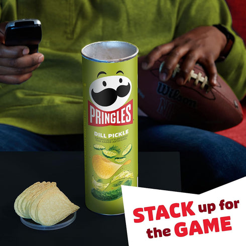 5.5oz (1 Pringles Potato Crisps Chips, Lunch Snacks, Snacks On The Go, Dill Pickle, Can Can)