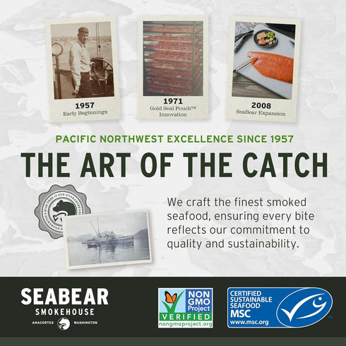 6-Pack 3.5 oz (Pack 6) SeaBear Ready to Eat Idaho Trout Trout Fillet, Fully Cooked, Shelf-Stable, No Refrigeration