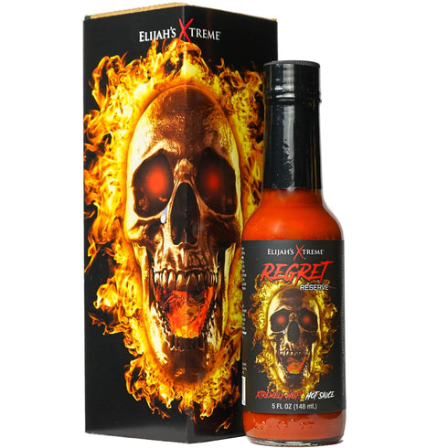 Elijah's Xtreme Regret Reserve Hot Sauce, 5oz - Carolina Reaper, Trinidad Scorpion, Habanero Peppers