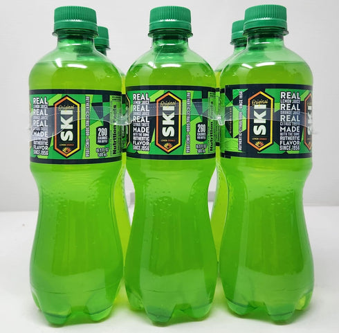 Ski 6 pack 16.9oz Lemon Orange Citrus Soda bottles