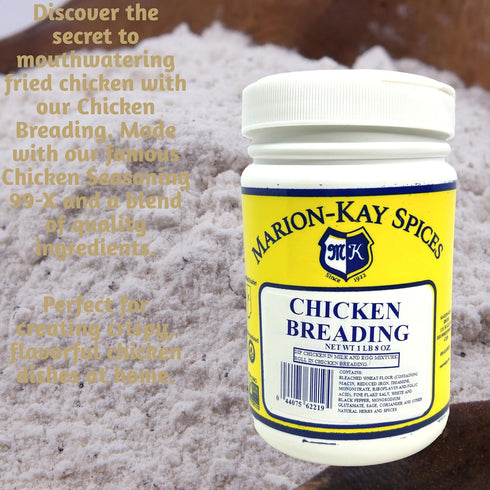 Graceful Market 24 Oz 99-X Marion-Kay Spices Chicken Breading Mix, Kosher Certified, Non-GMO, Non-Irradiated, - Made