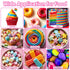 12 Set, 0.25 Fl.oz(6ml)/Bottles Color Gel Food Coloring Liquid KATSPRO Food Grade Tasteless Vibrant Food Coloring Dye