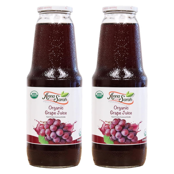 Anna and Sarah 33.8 Oz Organic Grape Juice - USDA Organic Certified