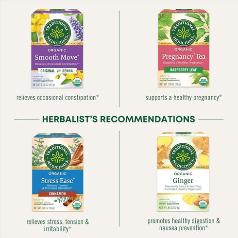 (Pack 1) 16 Traditional Medicinals Organic Raspberry Leaf Herbal Tea, Eases Menstrual Cramps & Supports Healthy