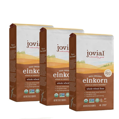 Jovial Organic Einkorn Whole Wheat Flour - Bread Baking Flour for Sourdough,