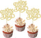 Ephlyn 30Pcs One More Day Cupcake Toppers Glitter Wedding Rehearsal Dinner Cupcake Picks