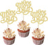 Ephlyn 30Pcs One More Day Cupcake Toppers Glitter Wedding Rehearsal Dinner Cupcake Picks