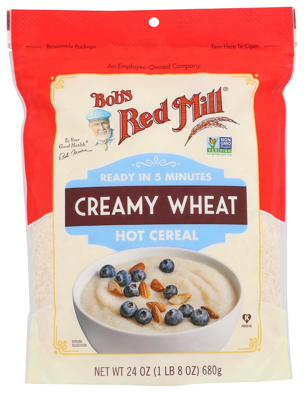 Bob's Red Mill Creamy Wheat Hot Cereal, 24oz (Pack of 1) -