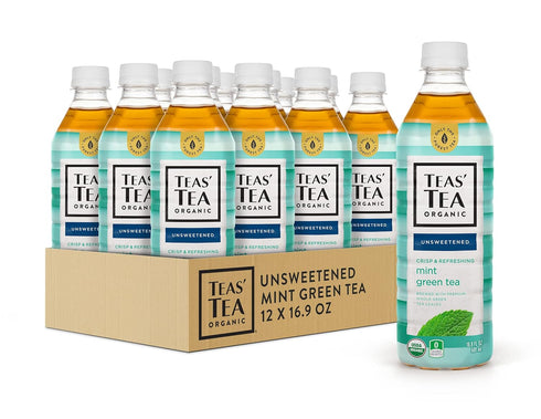 Teas' Tea Unsweetened Mint Green Tea 16.9 Fl Oz (Pack of 12)