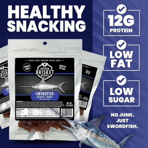 Generic SWORDFISH JERKY - Premium Ocean Fish - Gourmet Seafood Snack - Unique Deep Sea Fisherman Gift - Cool Guy