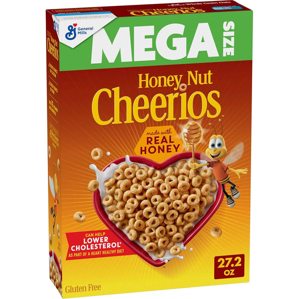 Honey Nut Cheerios, Heart Healthy Gluten Free Breakfast Cereal with Whole Grain