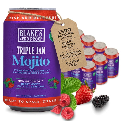 Blakes Zero Proof Triple Jam Mojito Sparkling Mocktail Non Alcoholic Carbonated Juice