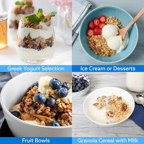 100% 10oz (1-Pack) Greek Goddess Gourmet Harvest Granola with Pecans, Almonds, Coconut & Maple Syrup, Whole Grain Oats